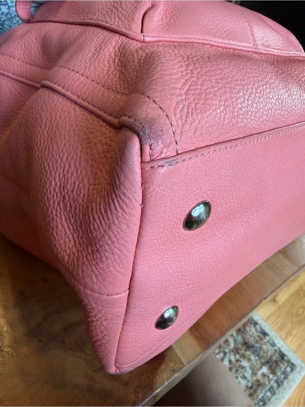 Coach Classic 2012 Coral Pebbled Leather Penelope Tote GUC